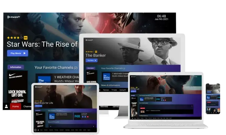 Enheter som stotter iptv: Smart TV, PC, mobil og nettbrett