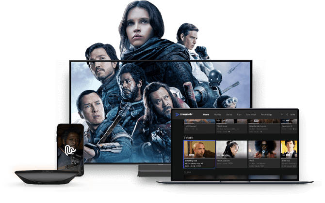 Iptv strømmes samtidig på tv, laptop, nettbrett og mobil