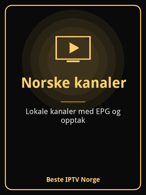 Norske tv-kanaler med EPG