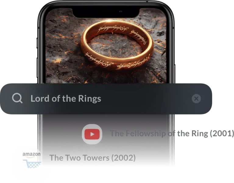 Søk i iptv-appen finner filmer og serier på mobilen